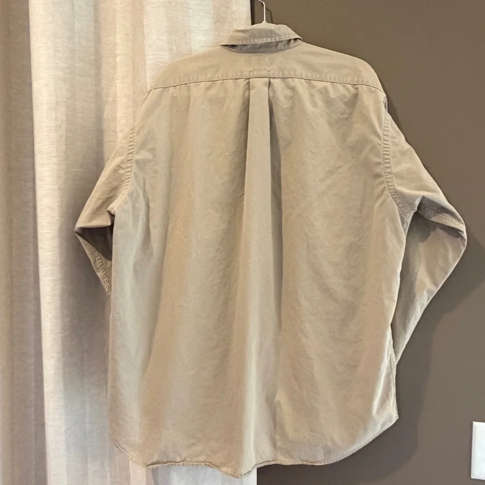 Ralph Lauren Men's Blaire Tan Long Sleeve Button Down Shirt, Size XL - Picture 4 of 10